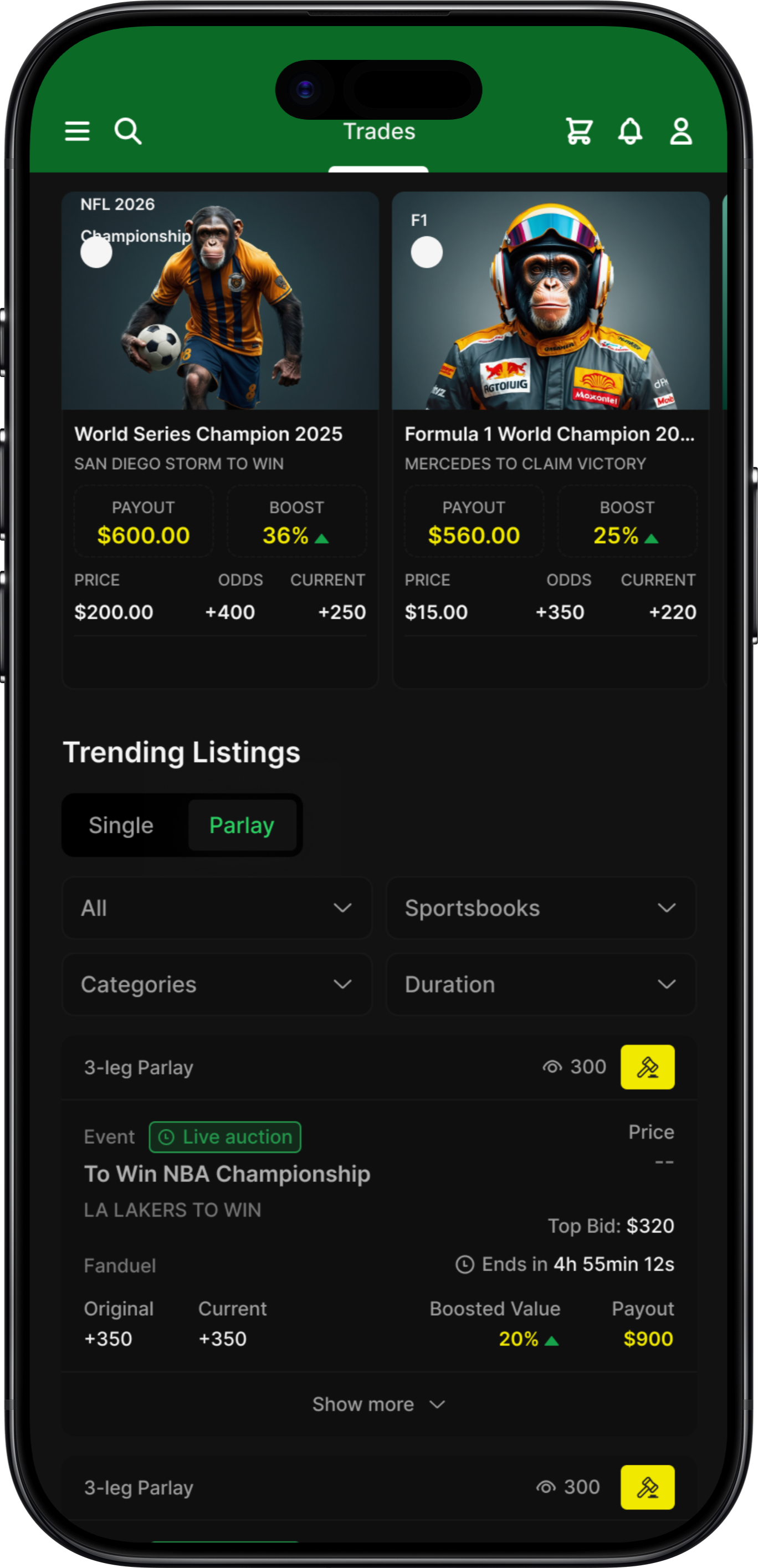 App móvil de BetSell