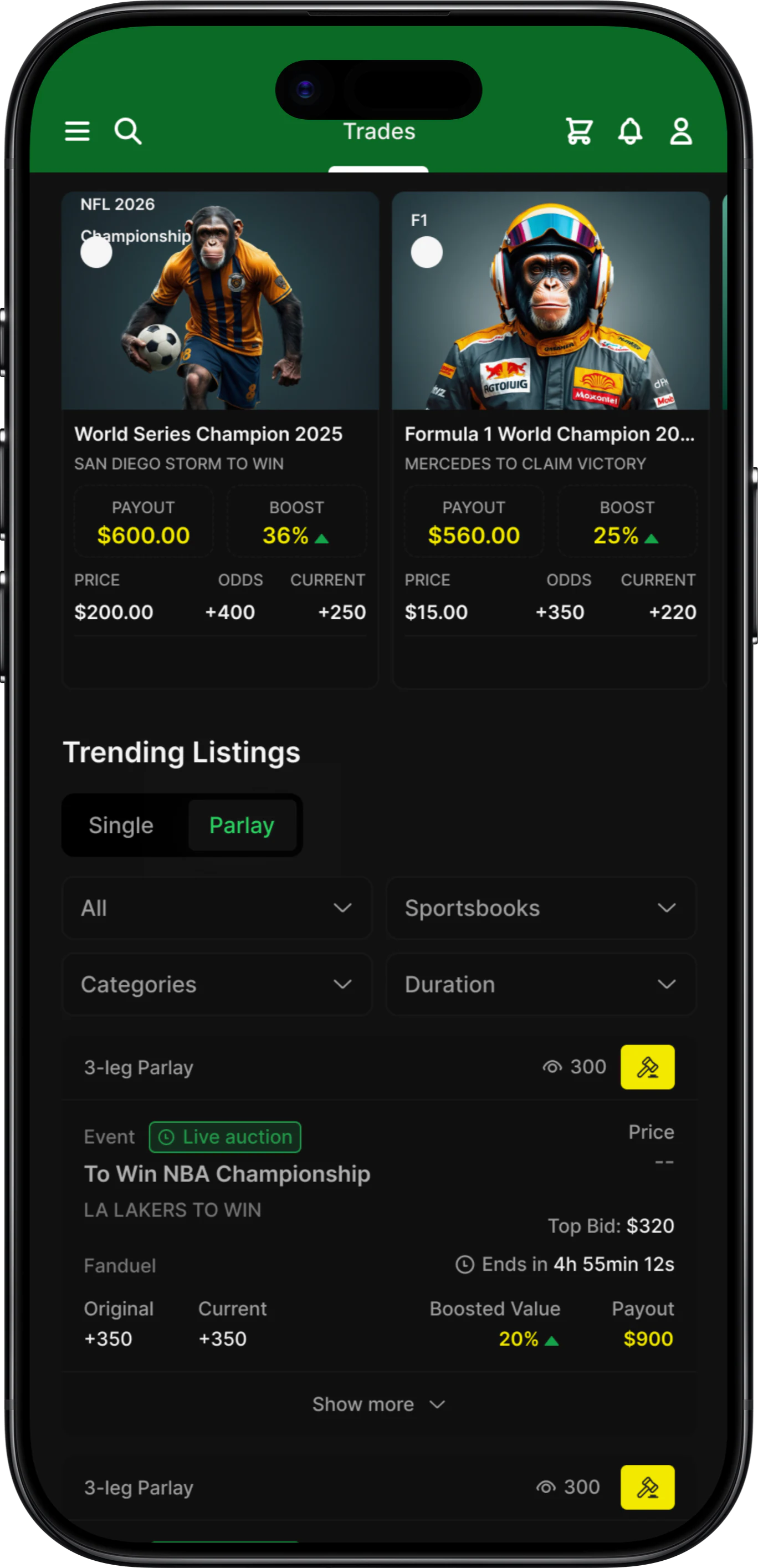 App móvil de BetSell